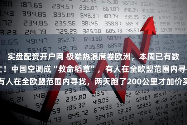 实盘配资开户网 极端热浪席卷欧洲，本周已有数百人因破纪录高温死亡！中国空调成“救命稻草”，有人在全欧盟范围内寻找，两天跑了200公里才加价买到
